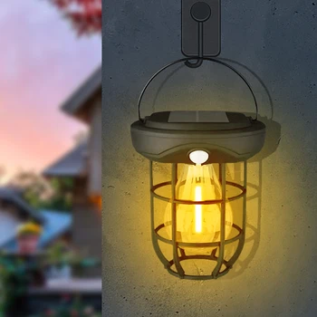 Слънчев градински лампа led окачен лампа външен водоустойчив градински пейзаж декор, с монтиран на стената лампа