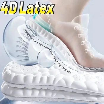 Спортни стелки с технология 4D Cloud за обувки, подметка, от изкуствена кожа, мека дишаща амортизирующая възглавници, ортопедични стелки за бягане
