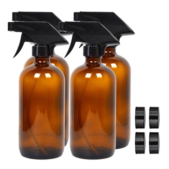 Стъклени бутилки и 4 опаковки от по 16 грама, за многократна употреба контейнер за етерични масла, почистващи средства или ароматизатори