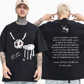 Тениска Rapper Drake for All The Dogs за мъже И Жени, Модни реколта риза в стил хип-хоп, 100% Памук, Тениски Оверсайз с къс ръкав