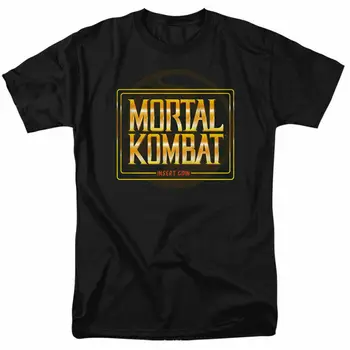 Тениска с вградени Mortal Kombat, тениска с лицензирани комиксами и видео игри, черна