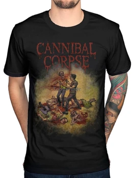 Тениска с Резачка Cannibal Трупове Skeletal Domain 25 Years Butchered Битник Tees Лятна Мъжка Тениска