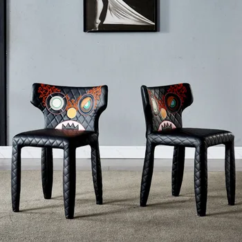 Трапезария стол с бродерия, Домашна Италианска дизайнерска модел, специално Просто Творческа десктоп стол в новия китайски стил, Козметично стол