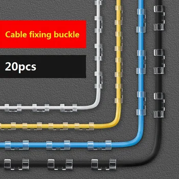Универсален Кабел органайзер USB-устройство за навиване на кабела Настолни Чист Скоби за управление на кабели Държач на кабела Кабелен Стенен Мениджър, Организатор линия за предаване на данни