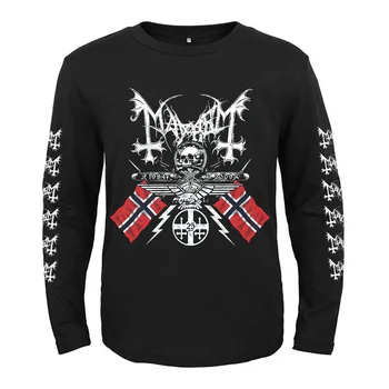 Черна тениска Heavy Metal Mayhem За мъже и жени, памучни тениски в стил хип-хоп Оверсайз