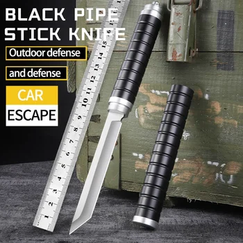 Черно оръжие за защита на превозното средство, нож за защита на открито, Ловен нож, нож за оцеляване, е нож с фиксирано острие, среден нож, Тактически нож